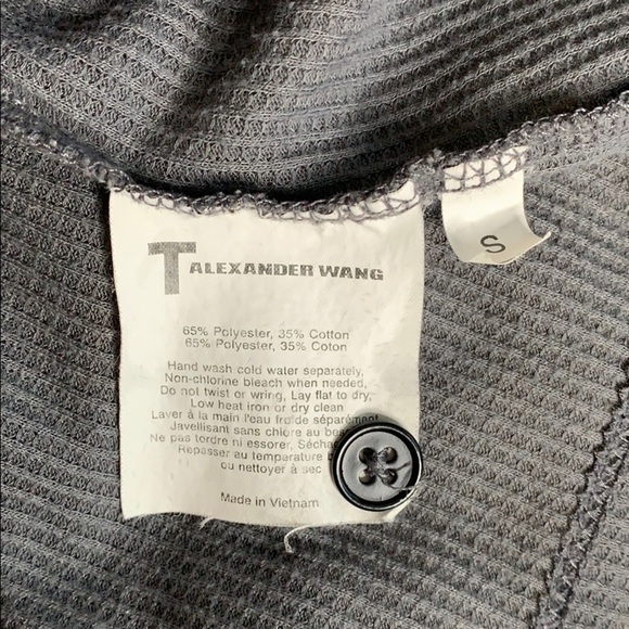 t by alexander wang • long sleeve henley tee - Picture 7 of 8